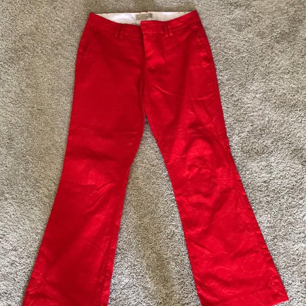 Banana Republic Bright Red Work Pants